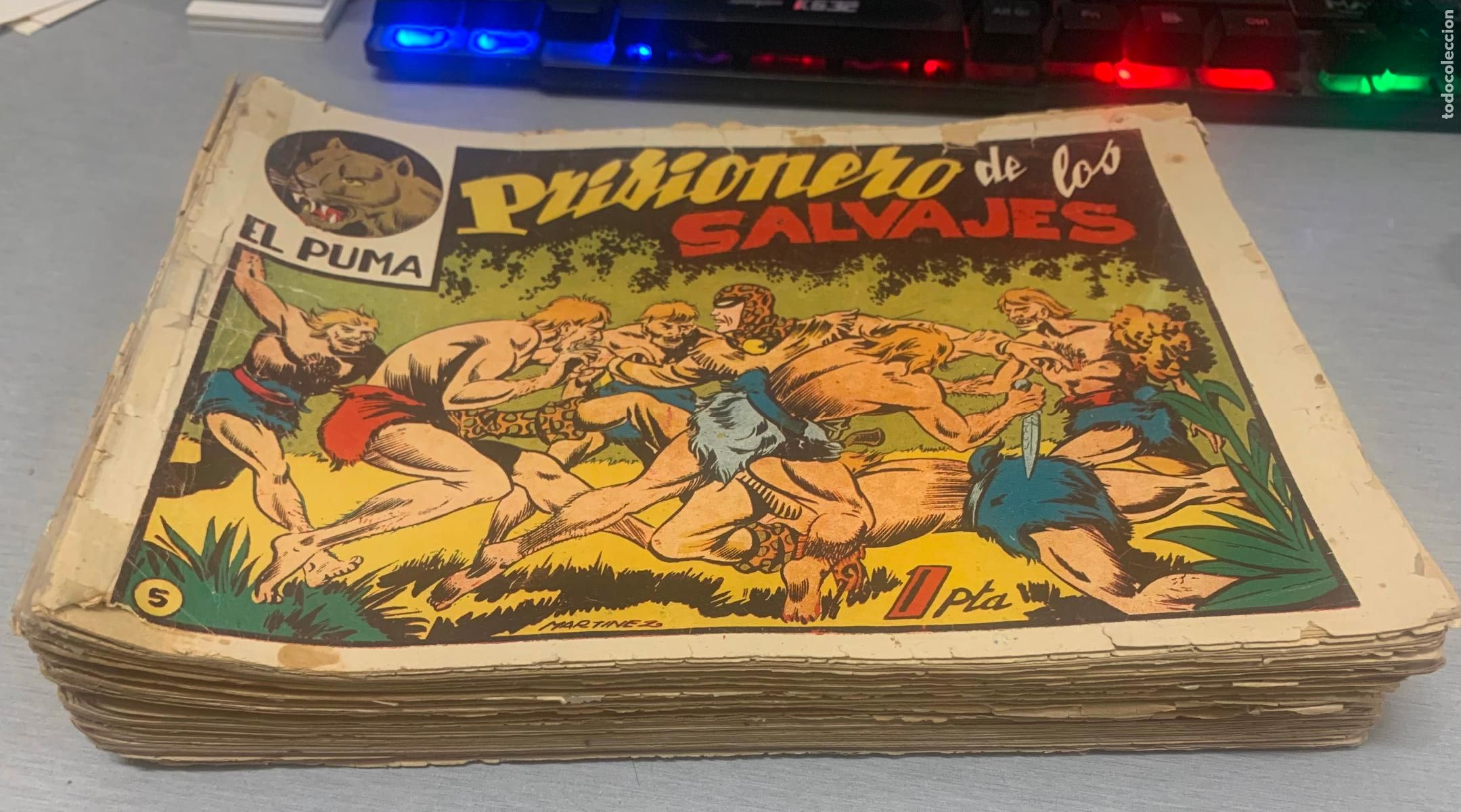 C&oacute;mics: EL PUMA / LOTE CON 54 N&Uacute;MEROS DE UN TOTAL DE 60 / 1&ordf; ETAPA - EDITORIAL MARCO