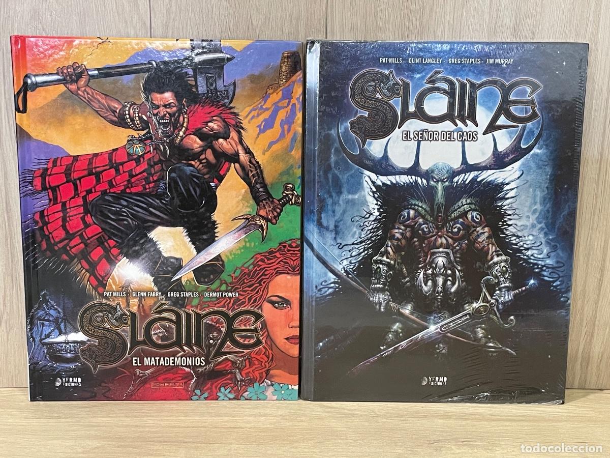 C&oacute;mics: Slaine el se&ntilde;or del caos / Completo 2 vol&uacute;menes / Yermo / Pat Mills. Clint Langley, Greg Staples