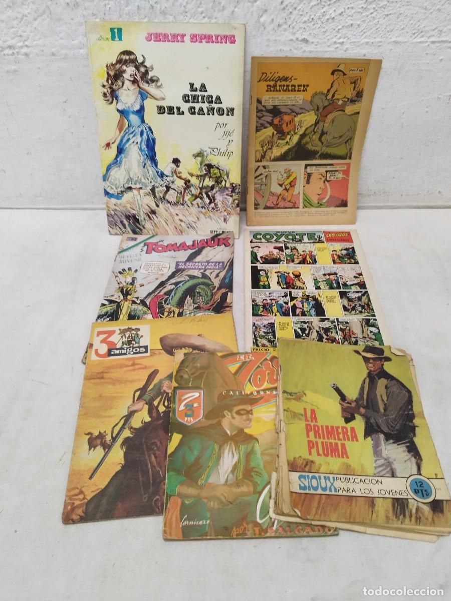 C&oacute;mics: Lote de 7 comics de western, oeste. Zorro, sioux, diligens-ranaren.