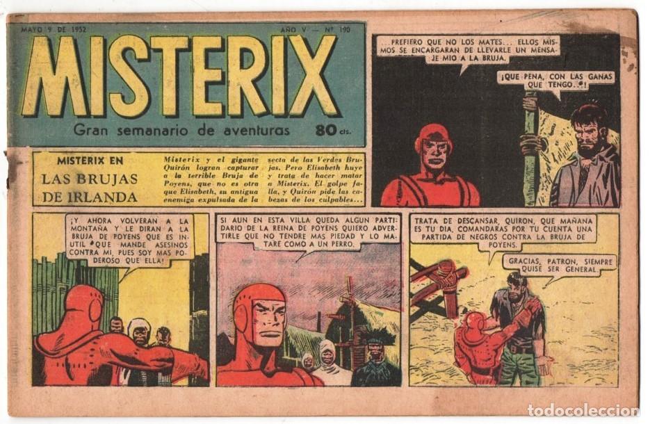 C&oacute;mics: 1952 MISTERIX # 190 BULL ROCKETT - JIM TORO - MISTERIX - EL CACIQUE BLANCO 24 PAG