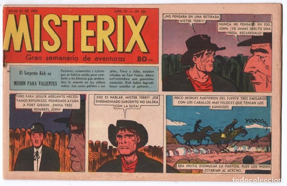 C&oacute;mics: 1953 MISTERIX # 254 &acute;&acute;SARGENTO KIRK, MISION PARA VALIENTES &acute;&acute;- BULL ROCKETT - MISTERIX - POLO 28 P