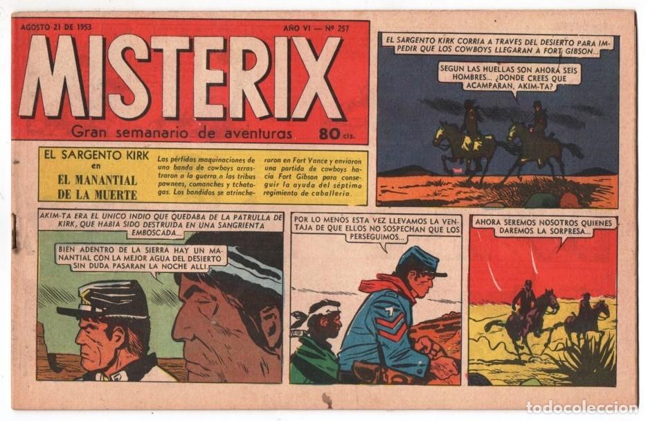 C&oacute;mics: 1953 MISTERIX # 257 &acute;&acute;SARGENTO KIRK, EL MANANTIAL DE LA MUERTE&acute;&acute;- BULL ROCKETT - MISTERIX - 28 P