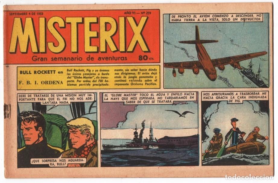 C&oacute;mics: 1953 MISTERIX # 259 &acute;&acute;SARGENTO KIRK, EL DESAFIO&acute;&acute;- BULL ROCKETT - MISTERIX - 28 P