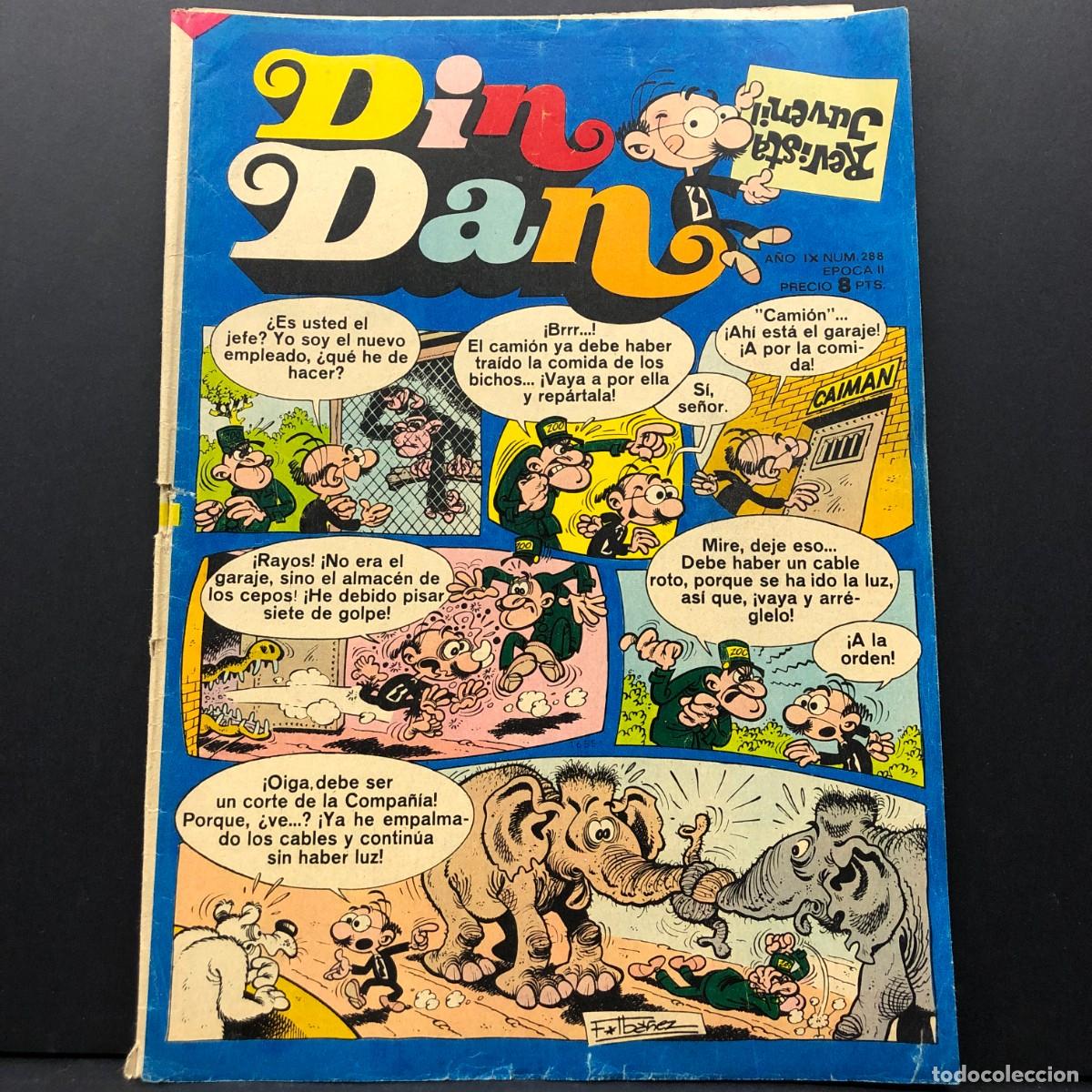 C&oacute;mics: DIN DAN - REVISTA JUVENIL- A&Ntilde;O IX - NUM. 288 - EPOCA II / 324