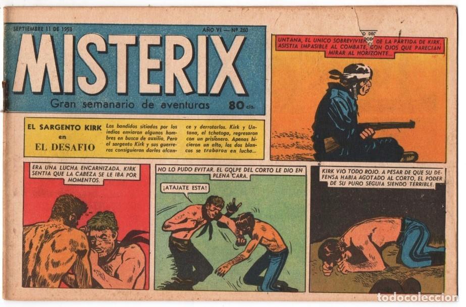 C&oacute;mics: 1953 MISTERIX # 260 &acute;&acute;SARGENTO KIRK, EL DESAFIO&acute;&acute;- BULL ROCKETT - MISTERIX - JIM TORO 28 P