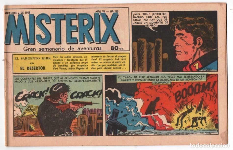 C&oacute;mics: 1953 MISTERIX # 263 &acute;&acute;SARGENTO KIRK, EL DESERTOR &acute;&acute;- BULL ROCKETT - MISTERIX - JIM TORO 28 P