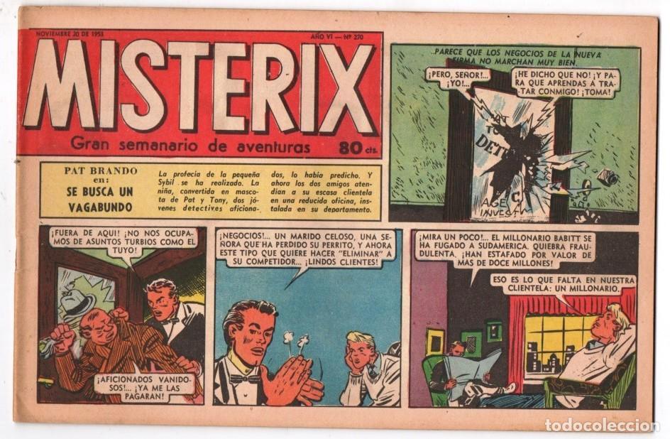 C&oacute;mics: 1953 MISTERIX # 270 &acute;&acute;SARGENTO KIRK, EL ATAQUE COMANCHE &acute;&acute;- BULL ROCKETT - MISTERIX - 28 P