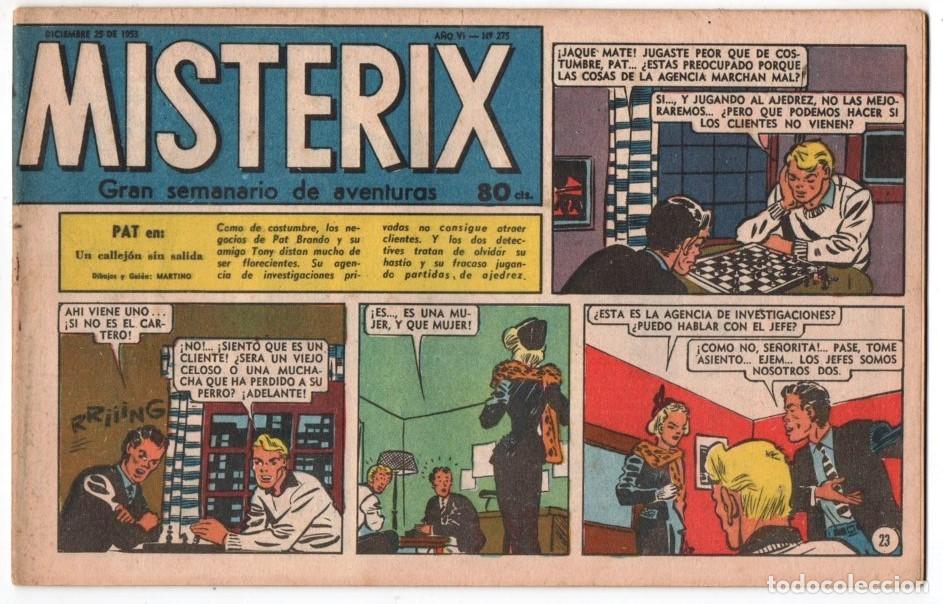 C&oacute;mics: 1953 MISTERIX # 275 &acute;&acute;SARGENTO KIRK, EL ATAQUE COMANCHE &acute;&acute;- BULL ROCKETT - PAT BRANDO - TORO - 28 P