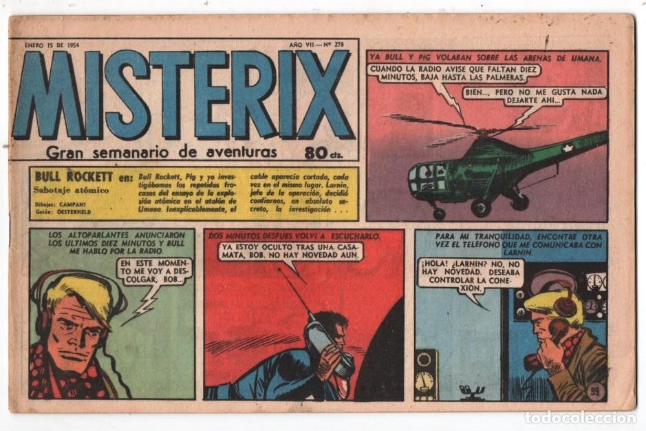 C&oacute;mics: 1954 MISTERIX # 278 &acute;&acute;SARGENTO KIRK, CAPTURA RECOMENDADA &acute;&acute;- BULL ROCKETT - JIM TORO - 28 P