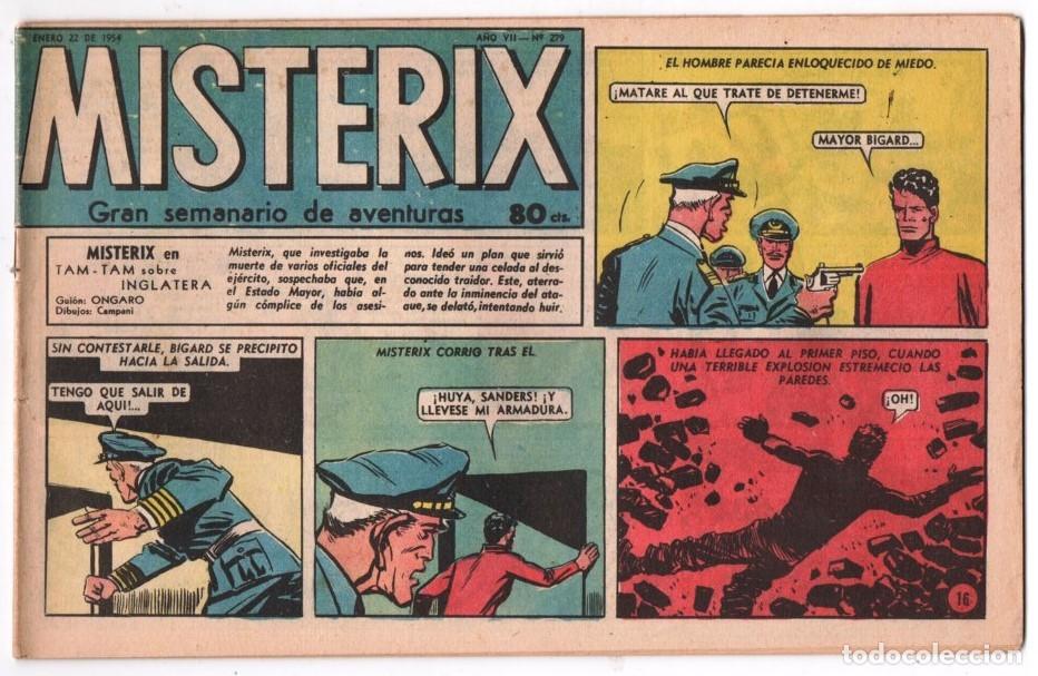 C&oacute;mics: 1954 MISTERIX # 279 &acute;&acute;SARGENTO KIRK, CAPTURA RECOMENDADA &acute;&acute;- BULL ROCKETT - JIM TORO - 28 P