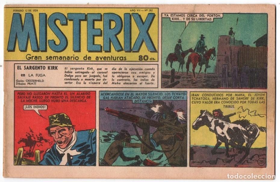 C&oacute;mics: 1954 MISTERIX # 282 &acute;&acute;SARGENTO KIRK, LA FUGA &acute;&acute;- BULL ROCKETT - JIM TORO - PAT BRANDO 28 P