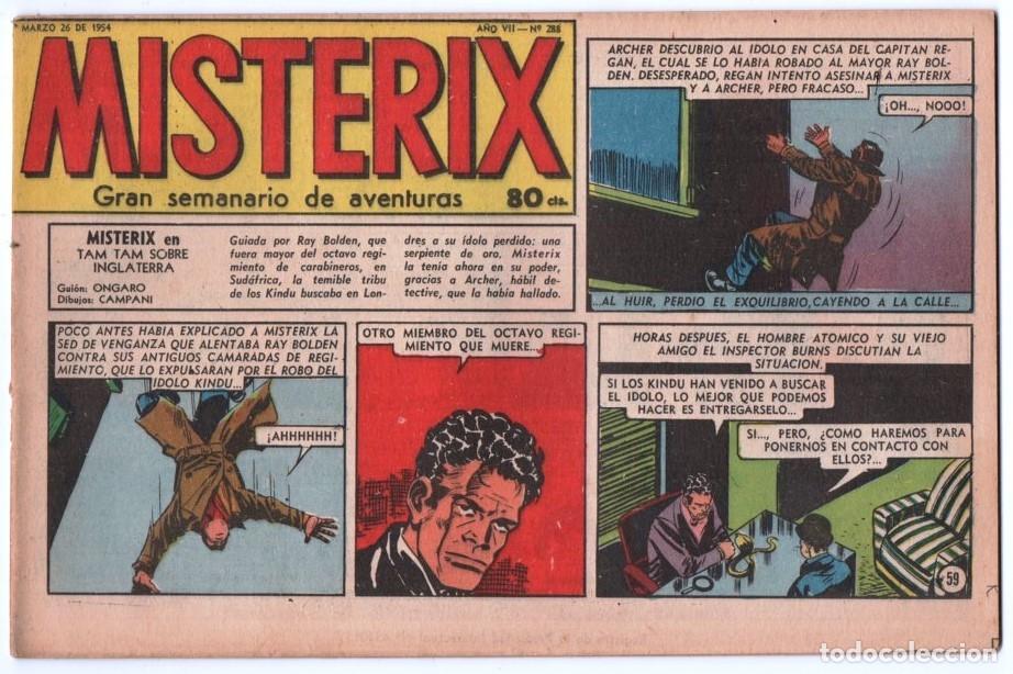 C&oacute;mics: 1954 MISTERIX # 288 &acute;&acute;SARGENTO KIRK, LA CIUDAD DE LOS ESPIRITUS &acute;&acute;- BULL ROCKETT - JIM TORO - 28 P