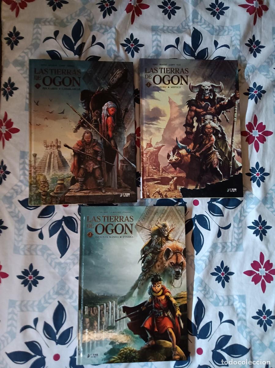 C&oacute;mics: 3 Tomos LAS TIERRAS DE OGON ISTIN DUARTE JARRY SIERRA PERU BENOIT YERMO EDICIONES TAPA DURA
