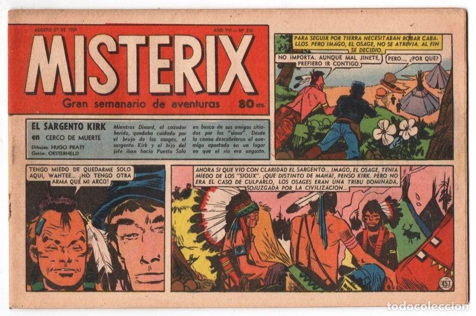 C&oacute;mics: 1954 MISTERIX # 310 &acute;&acute;SARGENTO KIRK, CERCO DE MUERTE &acute;&acute;- HUGO PRATT y HECTOR G. OESTERHELD - 28 P