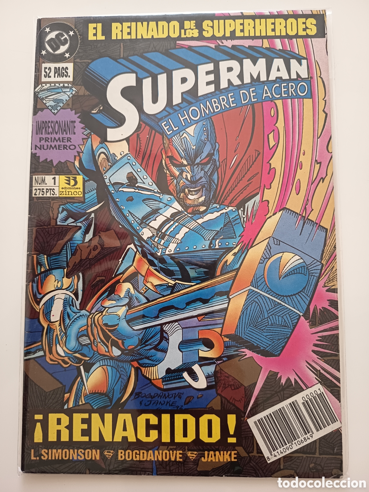 C&oacute;mics: Superman el hombre de Acero n&uacute;mero 1 renacido