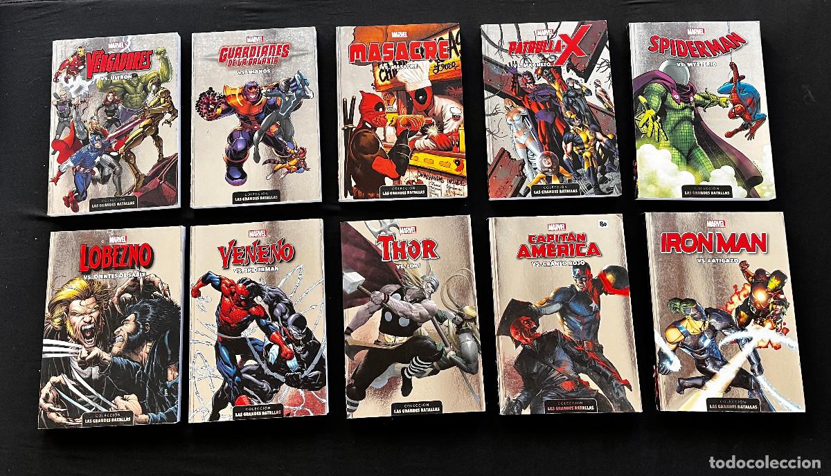 C&oacute;mics: LOTE DE 10 TOMOS GRANDES BATALLAS DE MARVEL. INDIVISIBLE.