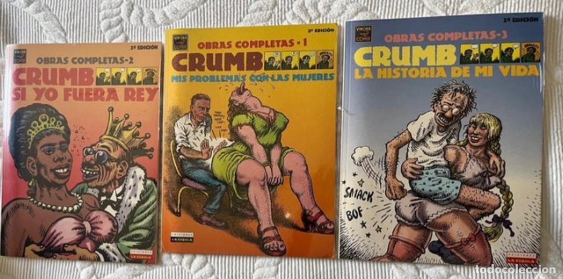 C&oacute;mics: Crumb Obras Completas 1, 2 y 3 La C&uacute;pula Buen estado &bull; Robert Crumb&bull; La Cupula. &bull; Tapa blanda &bull;