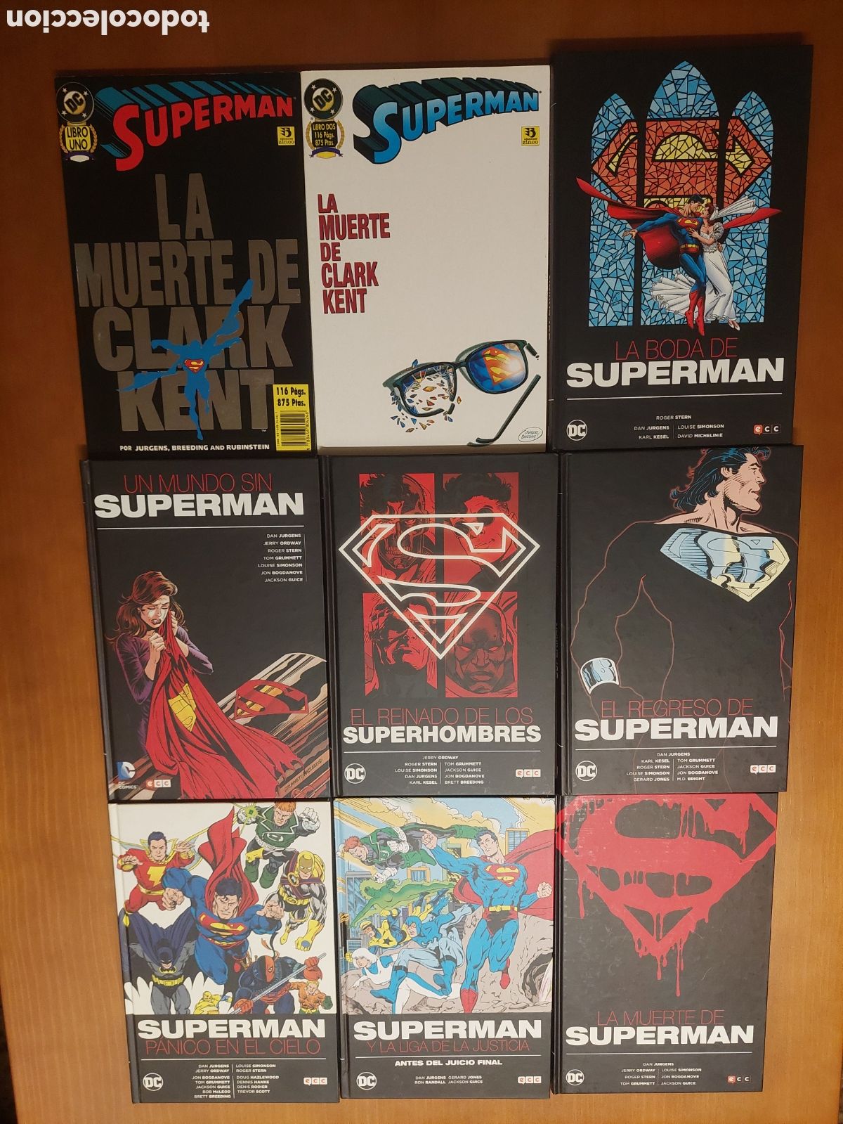 C&oacute;mics: SUPERMAN SAGA COMPLETA DE LA MUERTE DE SUPERMAN +LA MUERTE DE CLARK KENT+ LA BODA DE SUPERMAN.