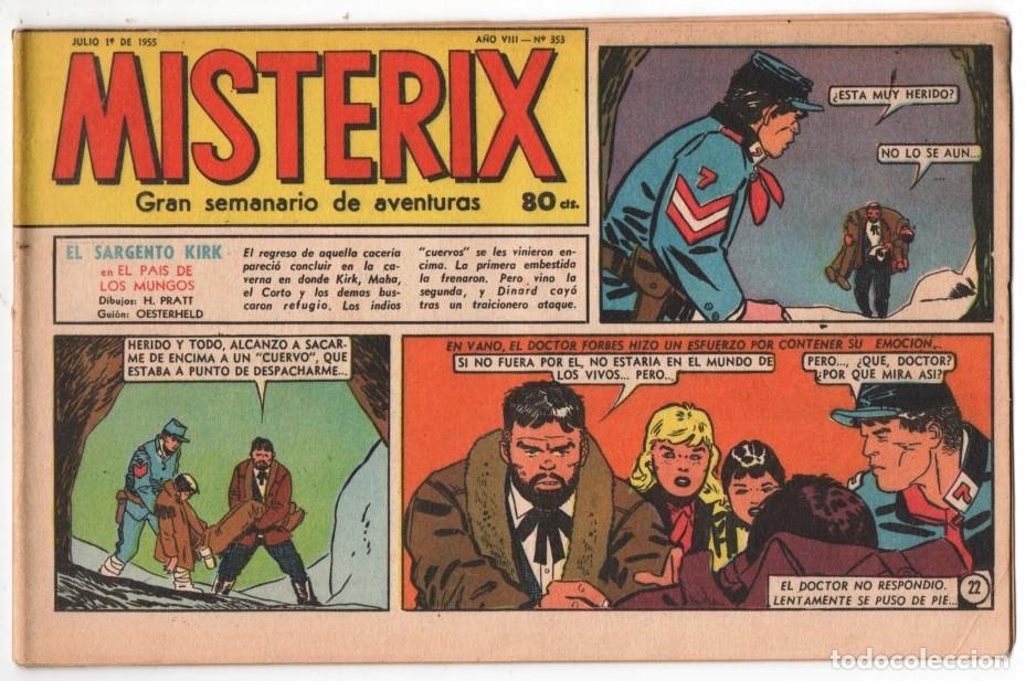 C&oacute;mics: 1955 MISTERIX # 353 SGTO. KIRK, EL PAIS DE LOS MUNGOS - PRATT OESTERHELD CAMPANI - FUERTE ARGENTINO
