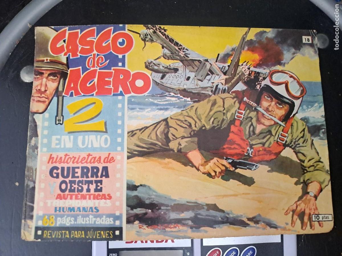 C&oacute;mics: Casco de acero 2 en uno 18, Manhattan en buen estado Bolsa DA