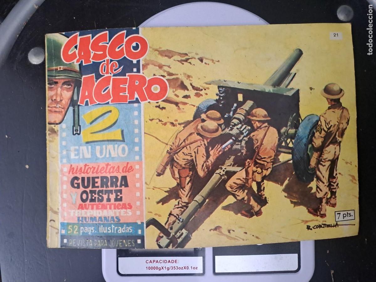 C&oacute;mics: Casco de acero 2 en uno 21, Manhattan en buen estado Bolsa DA