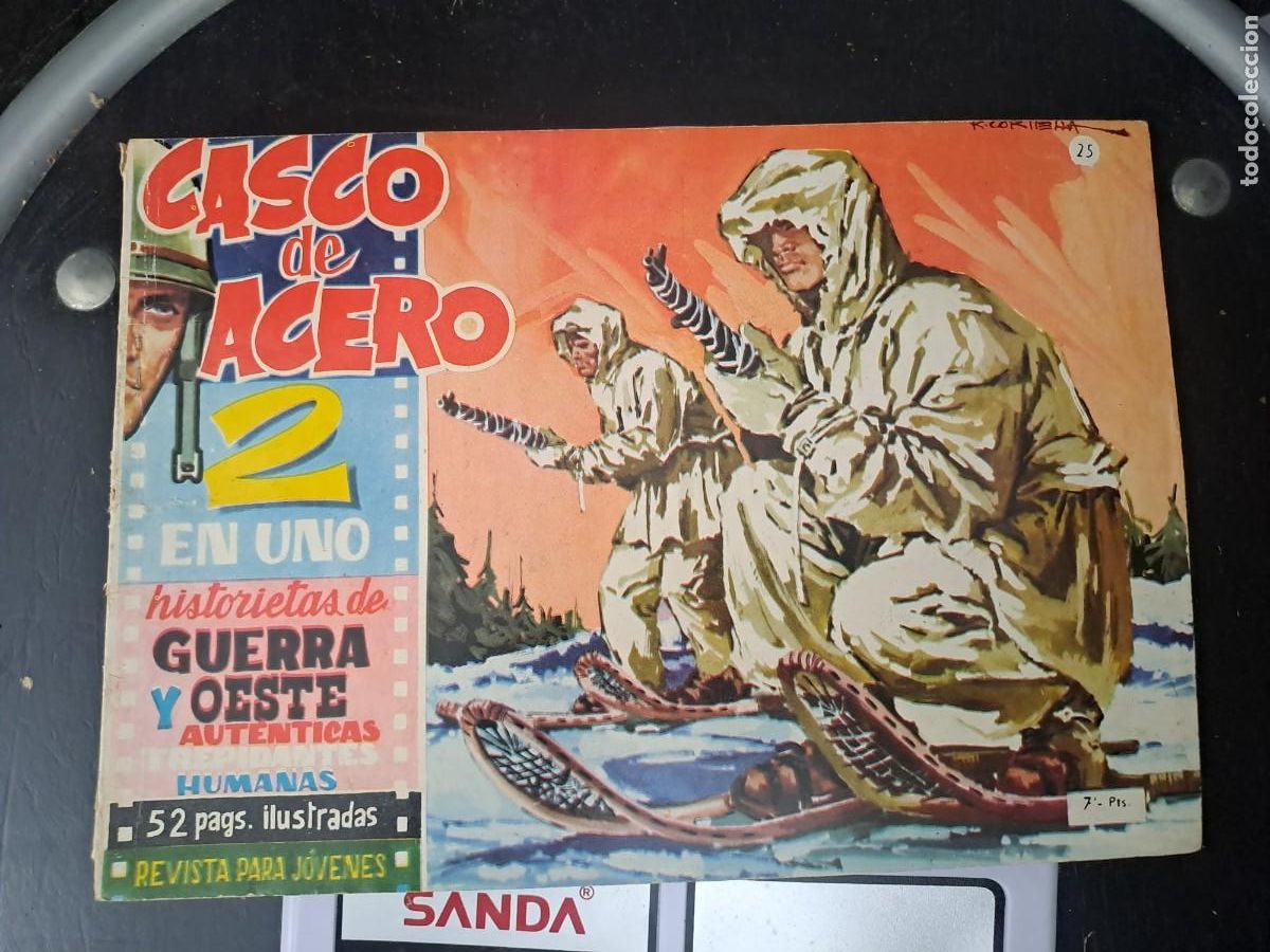 C&oacute;mics: Casco de acero 2 en uno 25, Manhattan en buen estado Bolsa DA