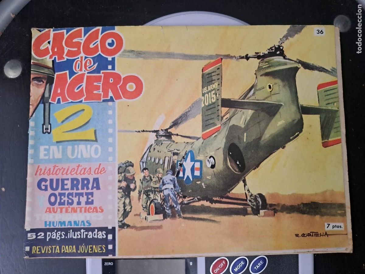 C&oacute;mics: Casco de acero 2 en uno 36, Manhattan en buen estado Bolsa DA