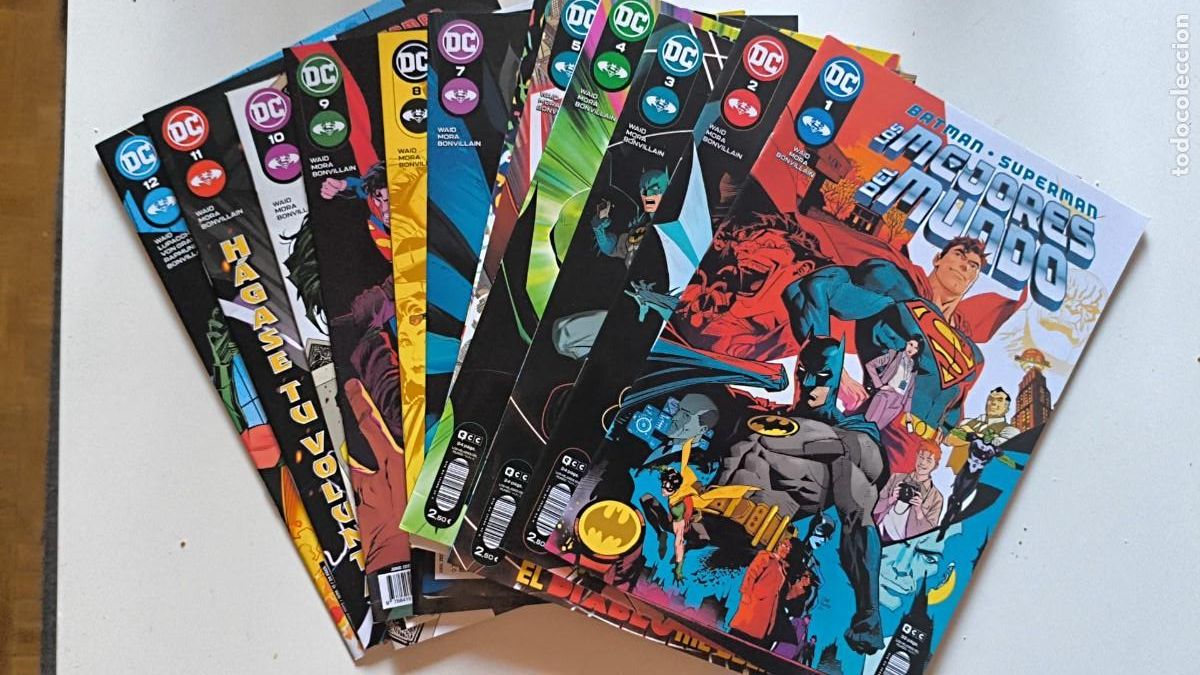 C&oacute;mics: Batman / Superman Los mejores del mundo - 12 n&ordm;s + 1 tomo Elemental Ecc Dc Waid Mora world finest