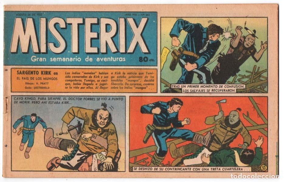 C&oacute;mics: 1955 MISTERIX # 361 SGTO. KIRK, EL PAIS DE LOS MUNGOS - PRATT OESTERHELD CAMPANI - FUERTE ARGENTINO