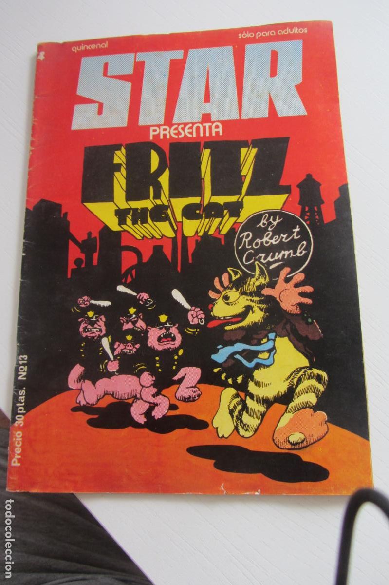 C&oacute;mics: REVISTA STAR N&ordm; 13 especial fritz the Cat de Robert crumb PRODUCCIONES EDITORIALES 1974 arx267