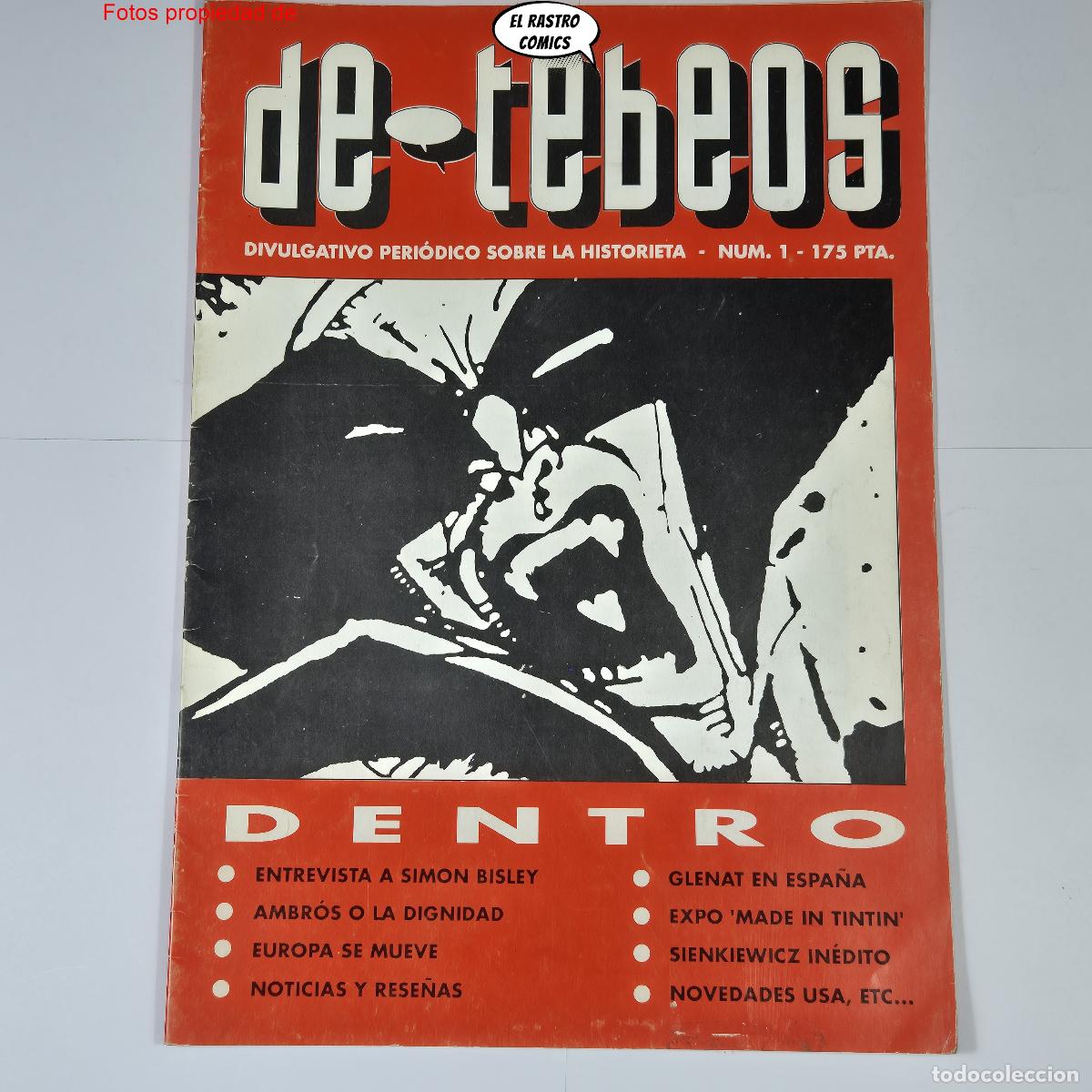 C&oacute;mics: De Tebeos n&ordm; 1, fanzine, Almeria 1994, Divulgativo peri&oacute;dico sobre la historieta, teor&iacute;a, critica