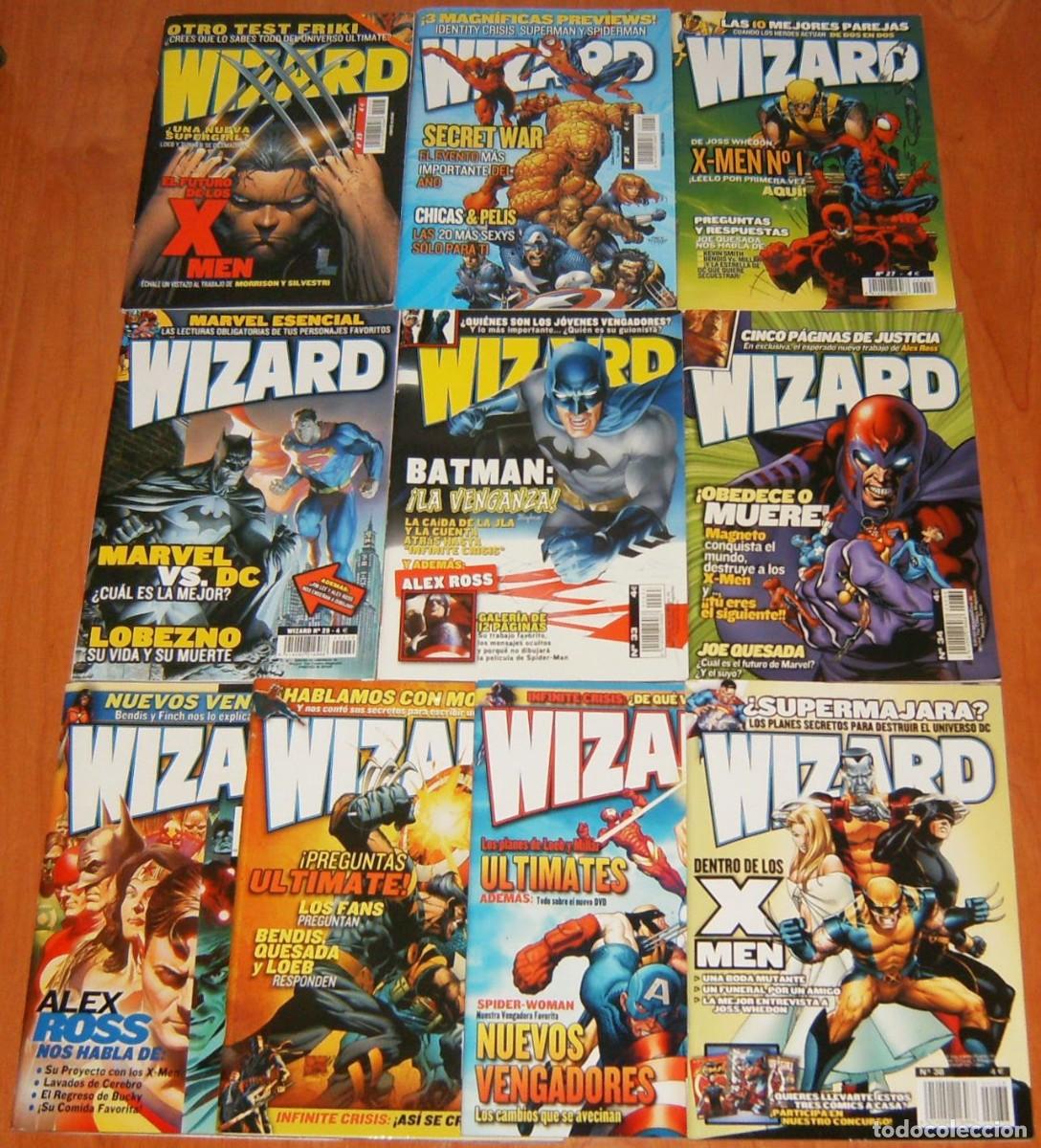 C&oacute;mics: REVISTA . WIZARD REVISTA SOBRA COMIC . LOTE DE 10 N&Uacute;MEROS . EN ESPA&Ntilde;OL