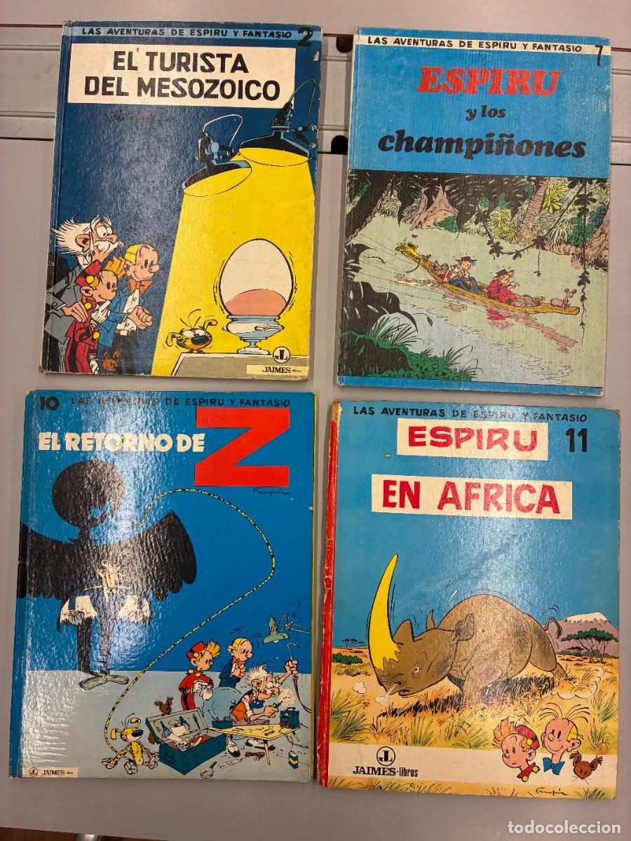 C&oacute;mics: GRAN LOTE DE 4 LIBROS DE LAS AVENTURAS DE ESPIRU Y FANTASIO. 1960's y 1970's. JAIMES LIBROS, BARCEL.