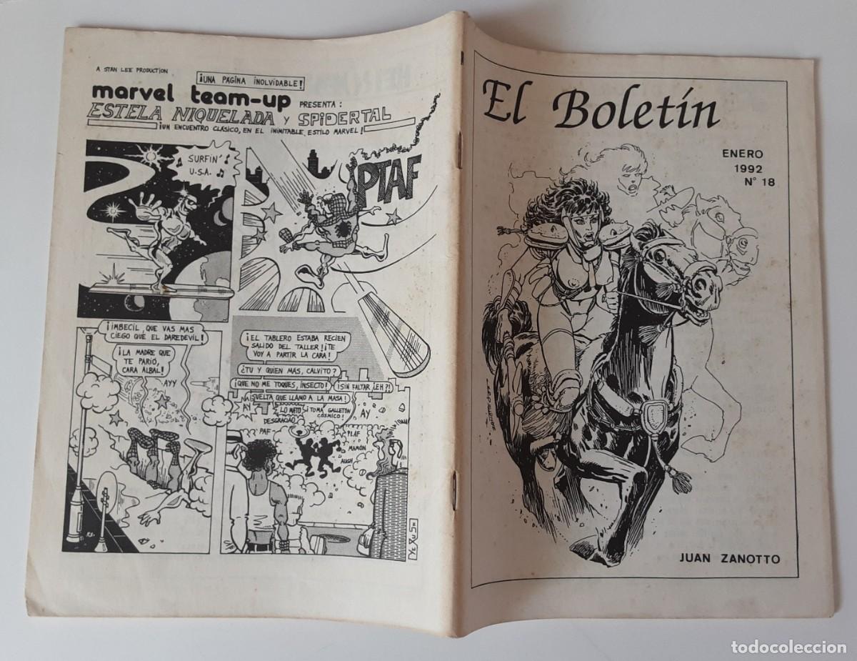 C&oacute;mics: EL BOLET&Iacute;N N&Uacute;MERO 18, ENERO 1992, PORTADA ILUSTRACI&Oacute;N DE JUAN ZANOTTO.