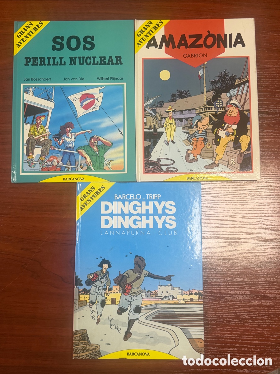 C&oacute;mics: Lote 3 tomos libros grans aventures sos perill nuclear amazonia dinghys barcanova catal&agrave;