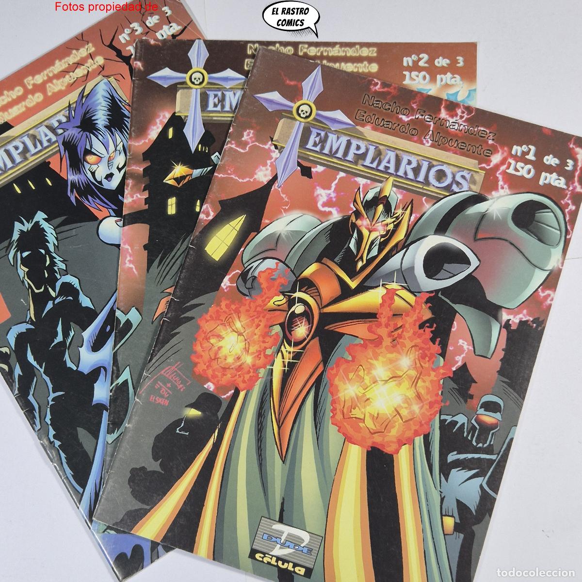C&oacute;mics: Templarios n&ordm; 1 2 y 3, Colecci&oacute;n completa, Nacho Fernandez, Eduardo Alpuente, ed. Dude 1999