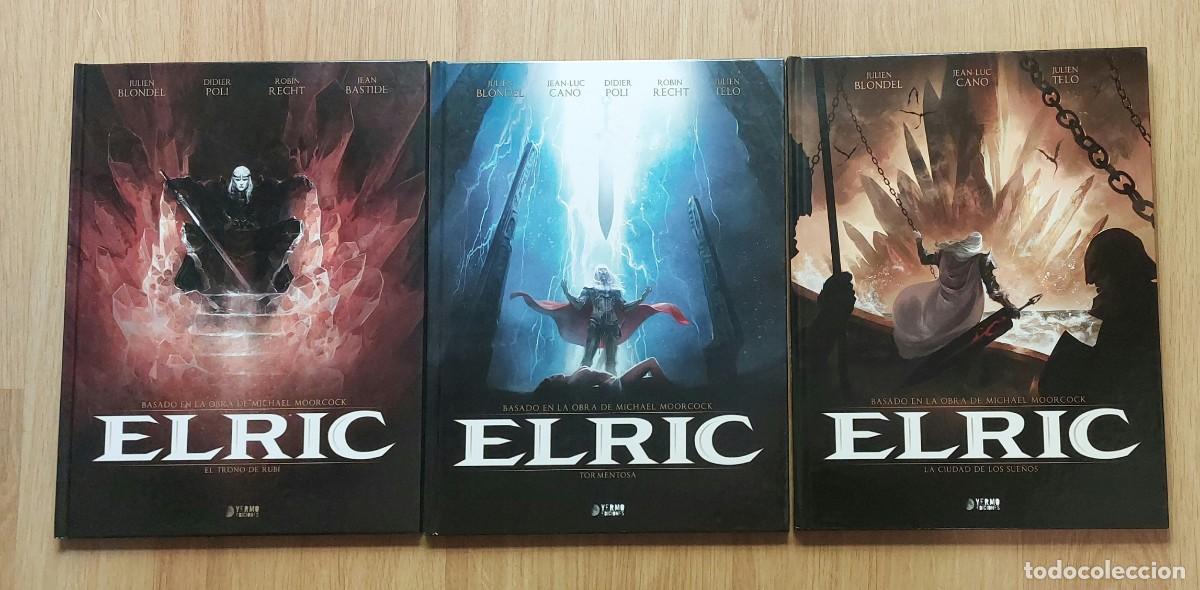 C&oacute;mics: ELRIC (YERMO EDICIONES) TOMOS: 1 , 2 Y 4. CARTON&Eacute;- FORMATO GRANDE - BUEN ESTADO