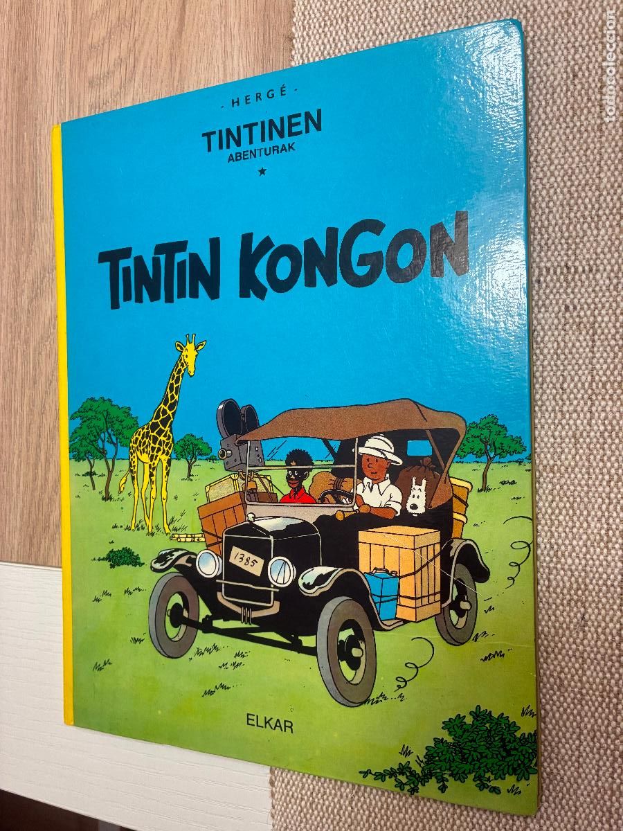 C&oacute;mics: TINTIN KONGON. TINTIN EN EL CONGO. EN EUSKERA. 1&ordf; EDICION 1986 ELKAR
