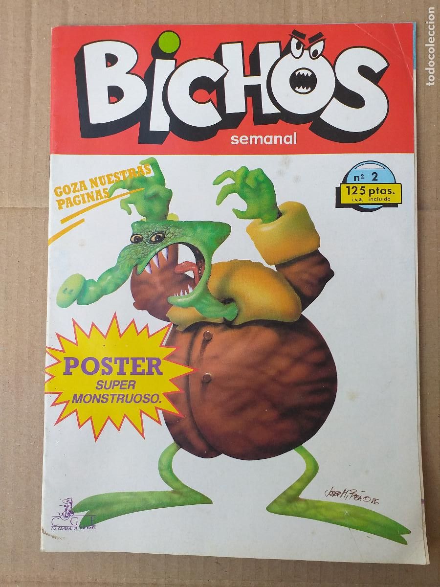 C&oacute;mics: BICHOS - N&ordm; 2 - CONSERVA EL P&Oacute;STER Y LA PEGATINA - 1986 RBA PROMOTORA DE EDICIONES