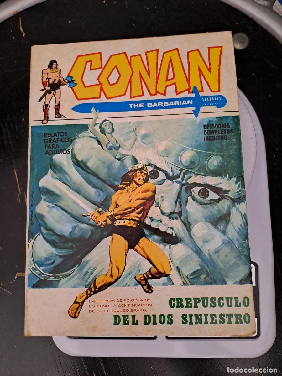 C&oacute;mics: Conan 2, crep&uacute;sculo del dios siniestro, V&eacute;rtice en buen estado Bolsa DA