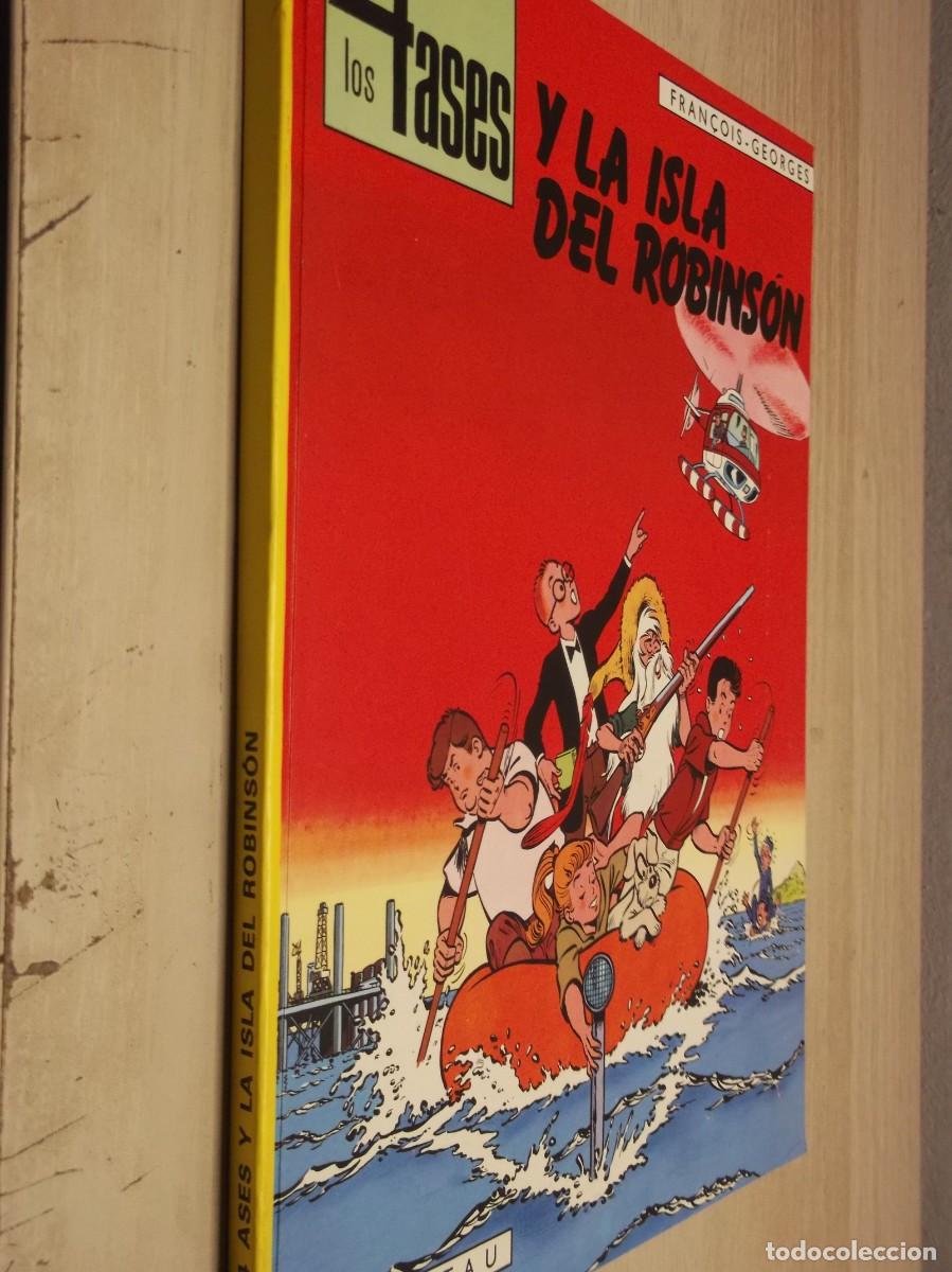 C&oacute;mics: LOS 4 ASES Y LA ISLA DEL ROPBINSON de FRAN&Ccedil;OIS-GEORGES 1 EDICION 1972 TAPA DURA