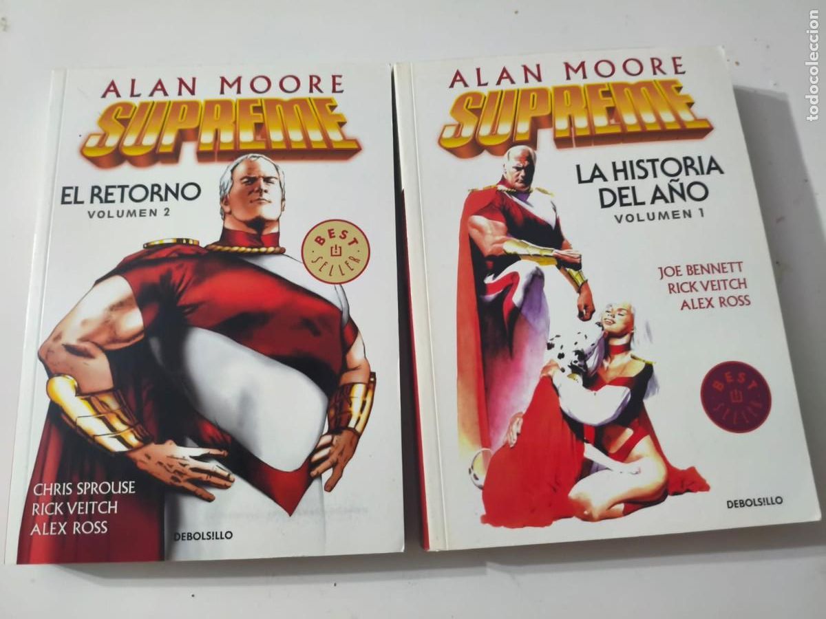 C&oacute;mics: Supreme de Alan Moore, DeBolsillo - 2 tomos Completa La Historia del a&ntilde;o + El retorno