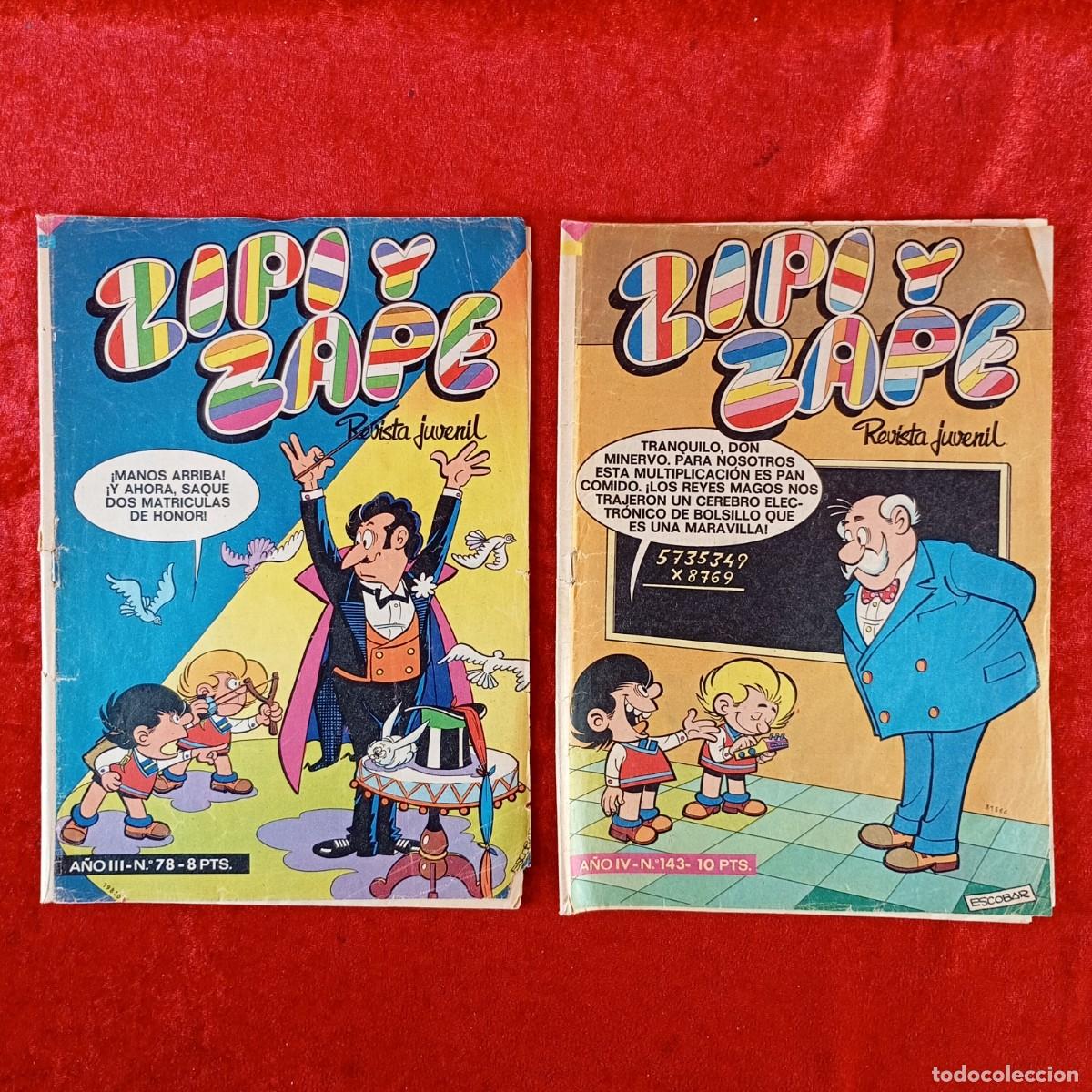 Comics: ZIPI Y ZAPE - REVISTA JUVENIL - A&Ntilde;O III Y IV - N&ordm; 78 Y 143 - EDITIONS DU LOMBARD / 3184