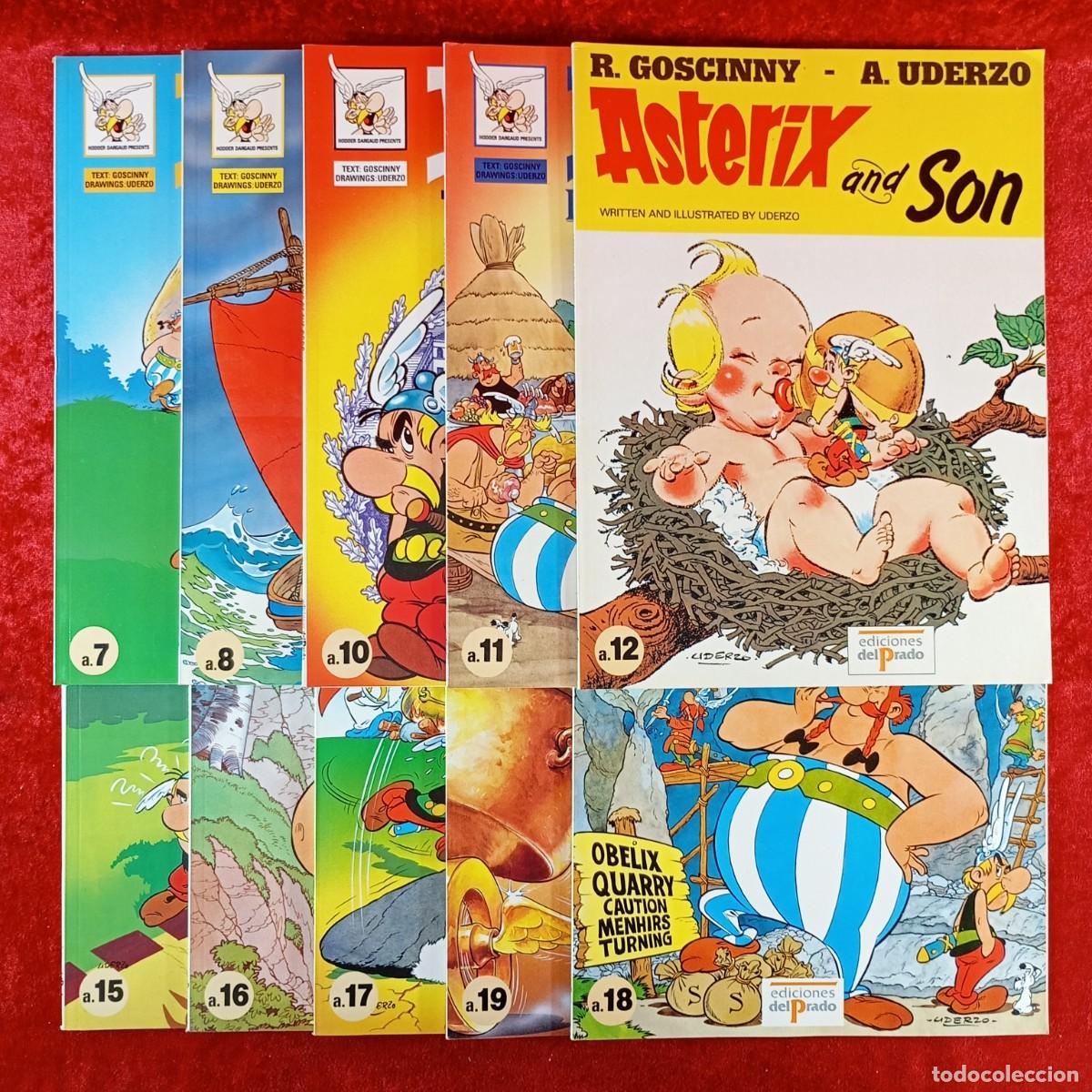 C&oacute;mics: ASTERIX - DIVERSOS TITULOS - N&ordm; 7, 8, 10, 11, 12, 18, 19, 15, 16 Y 17 - EDICIONES DEL PRADO / 3189