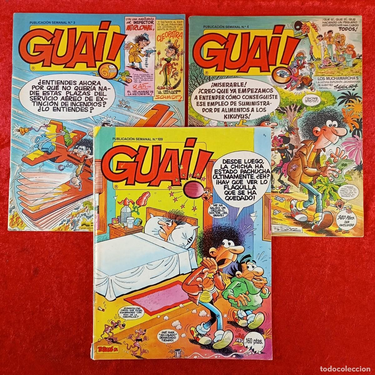C&oacute;mics: GUAI! - PUBLICACI&Oacute;N SEMANAL - N&ordm; 3, 4 Y 109 - EDICIONES JUNIOR / 3190