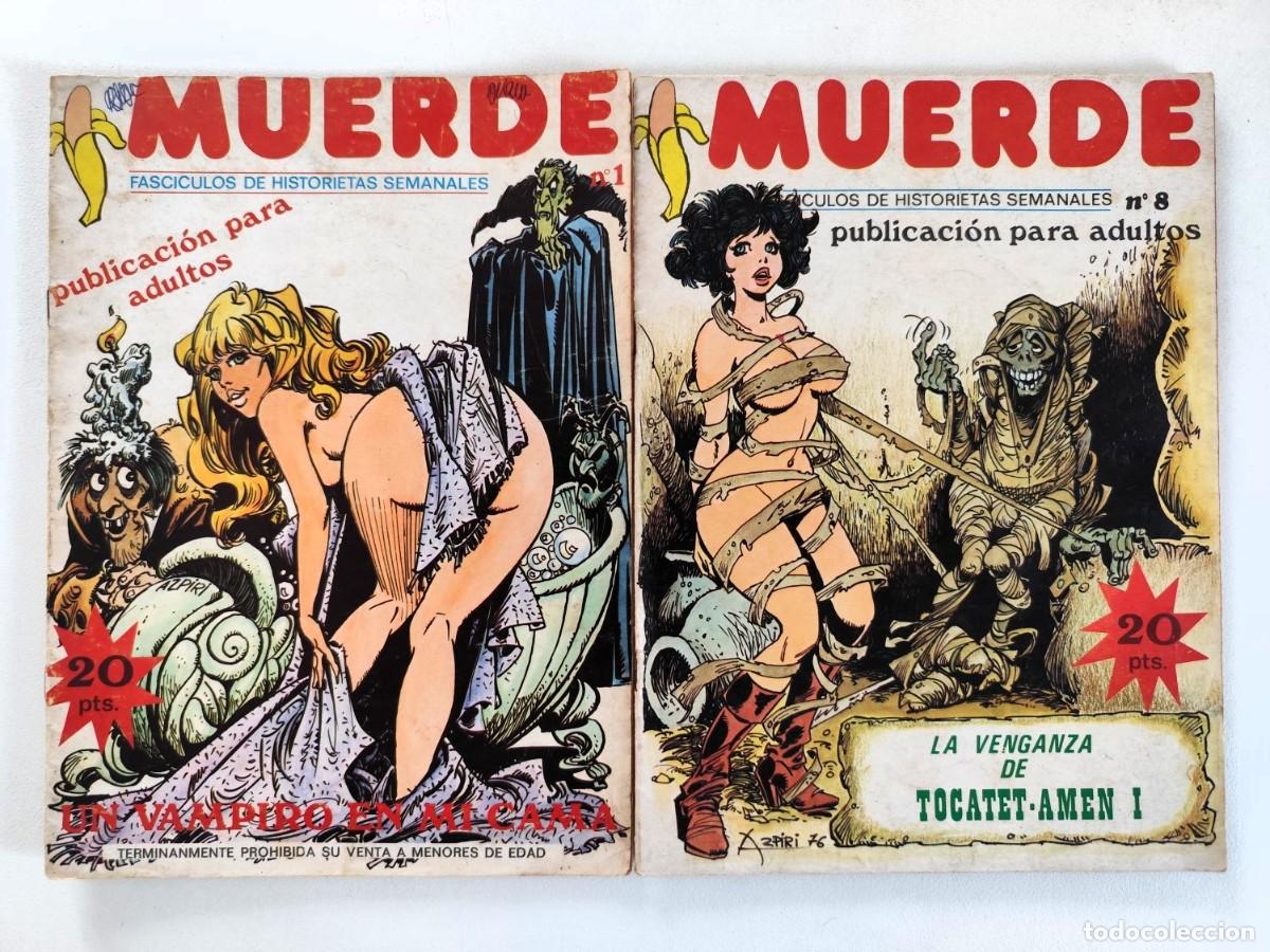 C&oacute;mics: MUERDE # 1, 8 (Alfonso Azpiri, A. C. Lobo) ~ J. F. Ediciones (1976)