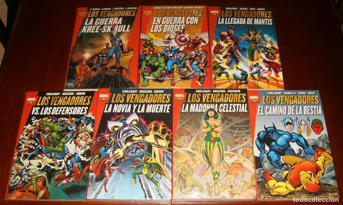 C&oacute;mics: MARVEL GOLD . LOS VENGADORES . 1 2 3 4 5 6 7 8 9 10 11 12 13 14 COMPLETA . PANINI . No vendo sueltos