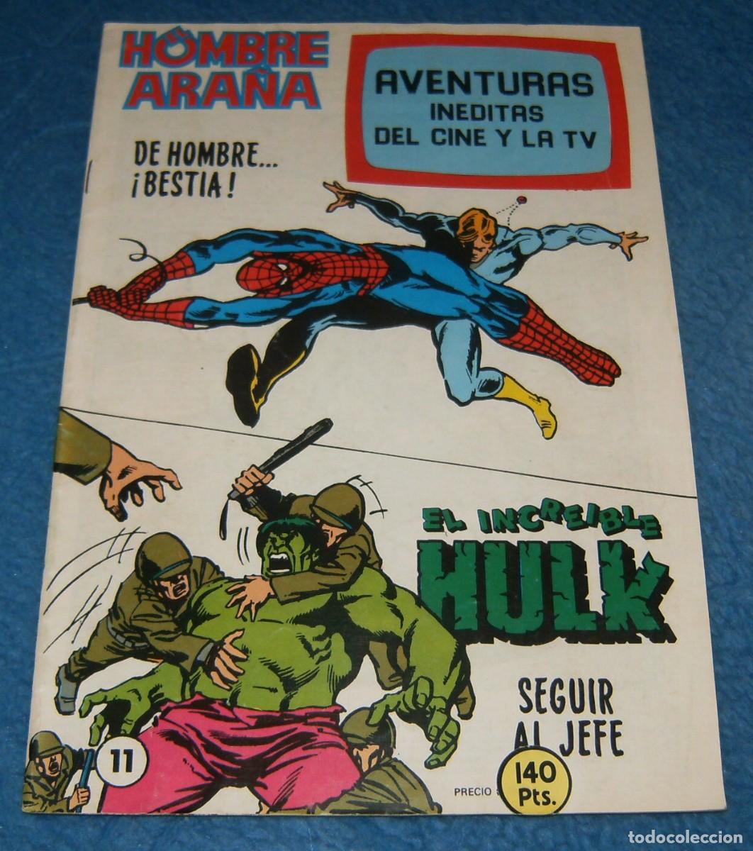 C&oacute;mics: ( SPIDERMAN ) EL HOMBRE ARA&Ntilde;A - EL INCRE&Iacute;BLE HULK n&uacute;mero11 . BRUGUERA