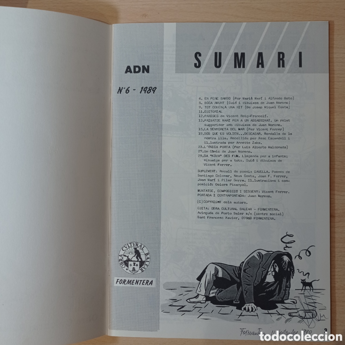 C&oacute;mics: FORMENTERA. ADN, N.6 (1989) + ANEXO - EN CATAL&Agrave; - - Foto 2