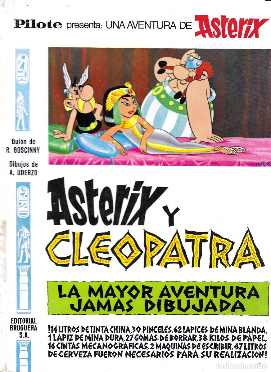 C&oacute;mics: Ast&eacute;rix y Cleopatra. La mayor aventura jam&aacute;s dibujada, edici&oacute;n Editorial Bruguera S.A. 1969